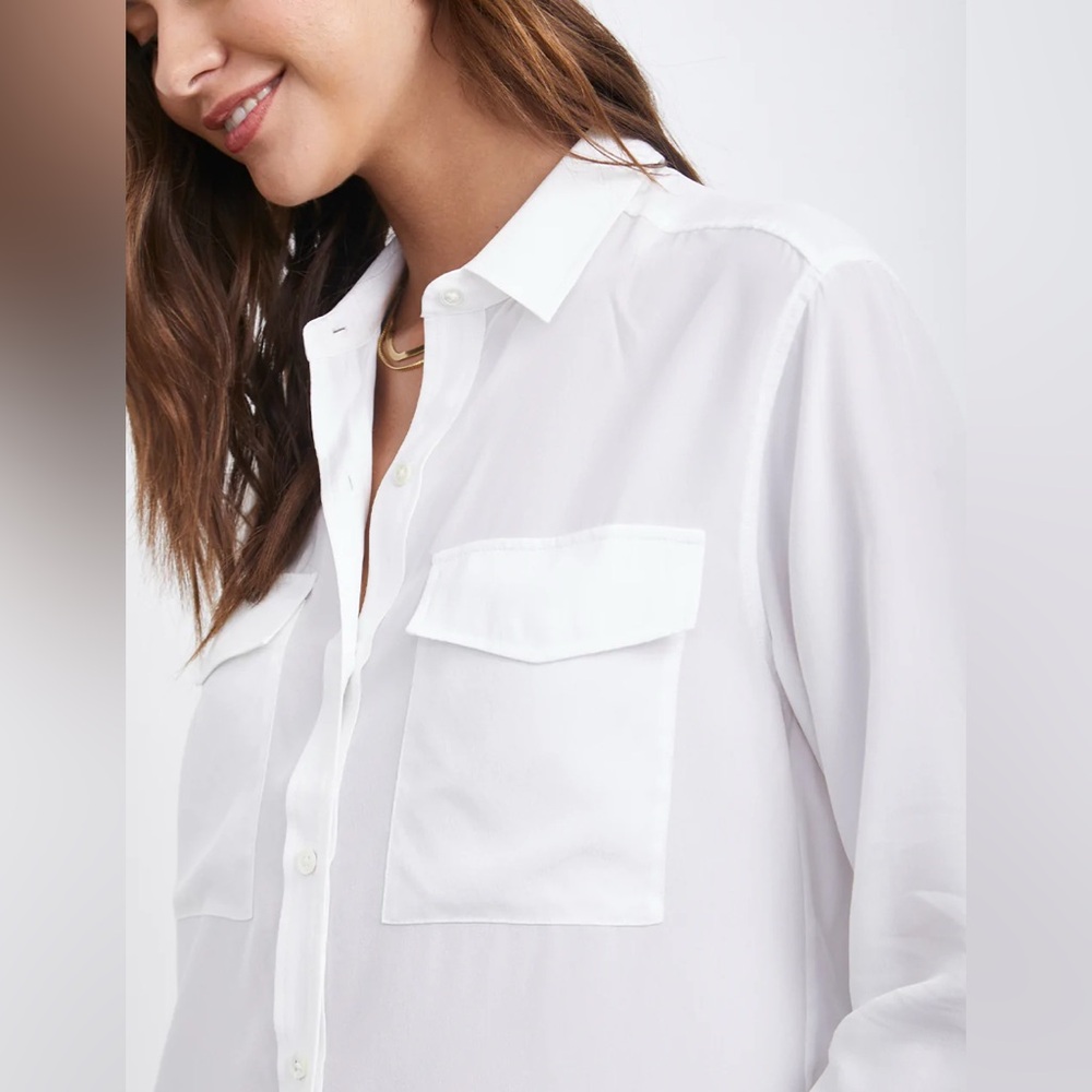 RAILS CORI SILK BUTTON DOWN BLOUSE - Picture 4 of 15